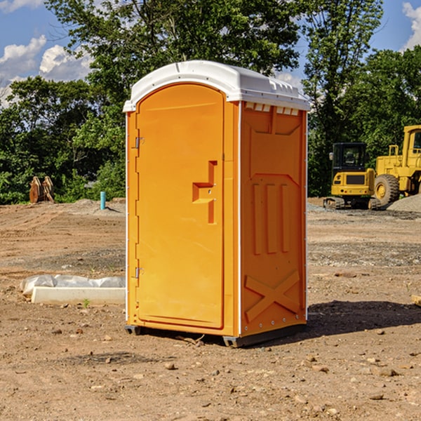 how often are the porta potties cleaned and serviced during a rental period in Lotus California